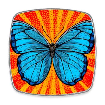 butterfly - Square fridge magnet - white - Front