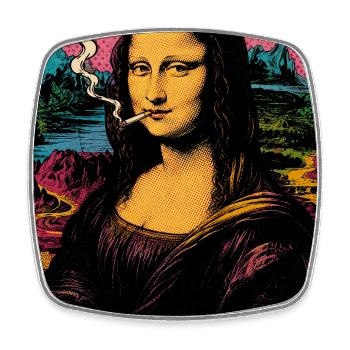 Pop Art de la Joconde - Magnet carré - blanc - Devant