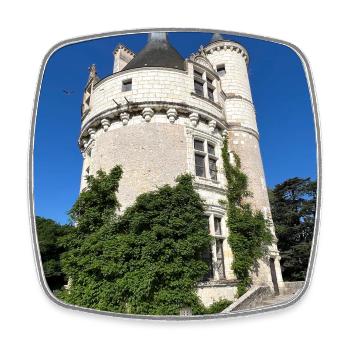 The Tower of Marks - Square fridge magnet - white - Front