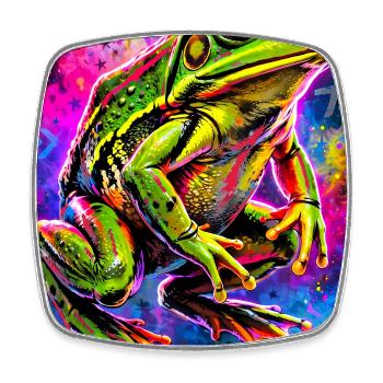 frog - Square fridge magnet - white - Front