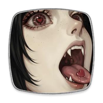 Regard du cœur vampirique - Magnet carré - blanc - Devant