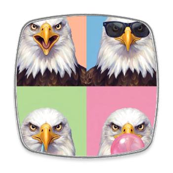 Eagle Adler - Viereckiger Kühlschrankmagnet - Weiß - Vorne