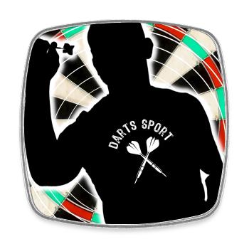 Darts Sport Dart meine Leidenschaft - Viereckiger Kühlschrankmagnet - Weiß - Vorne