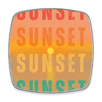 Sunset Sunset Sunset Sunset - Summer Vibes - Viereckiger Kühlschrankmagnet - Weiß - Vorne