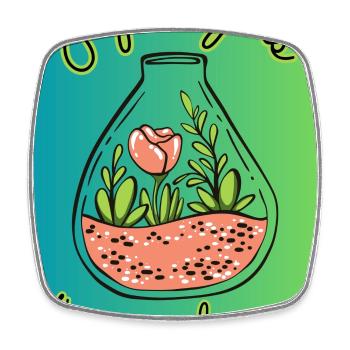 JE PEUX PAS,JARDINAGE,RETRAITE,PRINTEMPS,JARDIN - Magnet carré - blanc - Devant