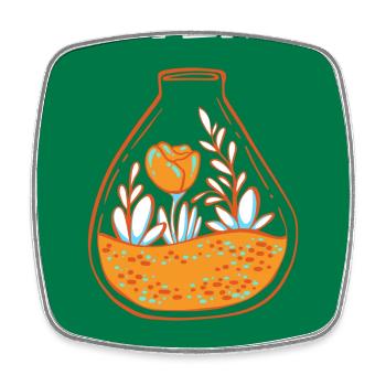 JOUR DE LA TERRE,ECOLOGIE,PLANETE,ENVIRONNEMENT - Magnet carré - blanc - Devant