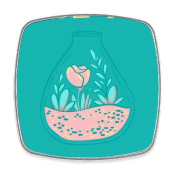 ECOLOGIE. PLANETE. NATURE. JARDIN. ARBRE. FLEUR - Magnet carré - blanc - Devant