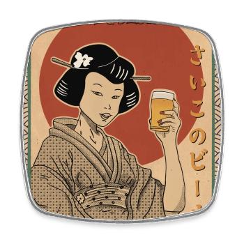 Best Beer Golden Ale - Square fridge magnet - white - Front