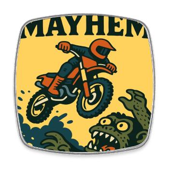 Motocross Mayhem Monster Abenteuer - Viereckiger Kühlschrankmagnet - Weiß - Vorne