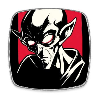 Vampire Nosferatu - Square fridge magnet - white - Front
