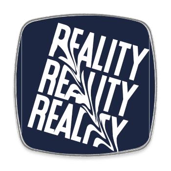 Reality - Square fridge magnet - white - Front