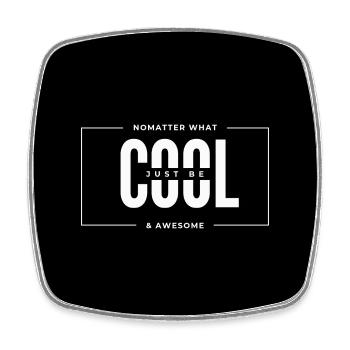 NoMatter What, coole fette Typografie - Viereckiger Kühlschrankmagnet - Weiß - Vorne