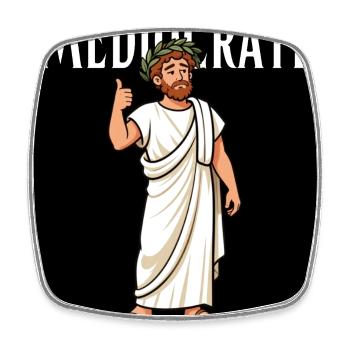 Médiocrate Assez Bien - Magnet carré - blanc - Devant