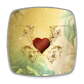 Wonderful decorative heart - Square fridge magnet - white - Front
