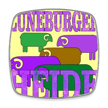 Lüneburg Heath - Square fridge magnet - white - Front