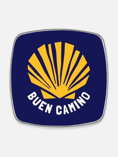 Buen Camino | Camino de Santiago | Chemin de Saint-Jacques - Magnet carré - blanc