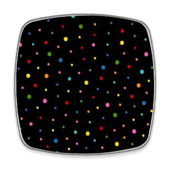 Confetti pattern colorful carnival - Square fridge magnet - white - Front