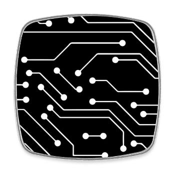Computer pattern - Square fridge magnet - white - Front