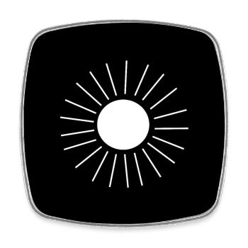 Minimalist Sonnenlogo Design - Viereckiger Kühlschrankmagnet - Weiß - Vorne