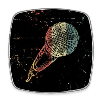 To sing - Square fridge magnet - white - Front