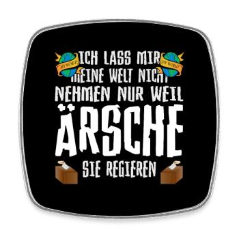 Meine Welt Regieren - Viereckiger Kühlschrankmagnet - Weiß - Vorne