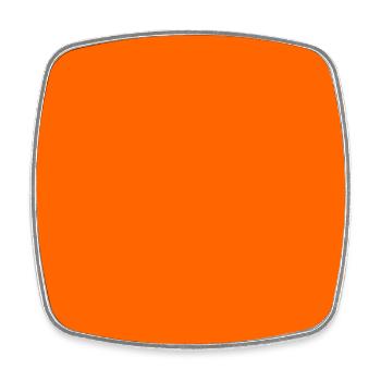Motif de blocs de couleurs dans des tons orange chauds - Magnet carré - blanc - Devant