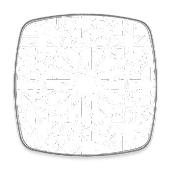 pattern maroc black and white - Viereckiger Kühlschrankmagnet - Weiß - Vorne