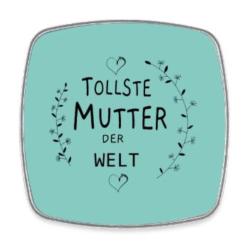 Tollste Mutter der Welt - Mutter- Mama - Viereckiger Kühlschrankmagnet - Weiß - Vorne