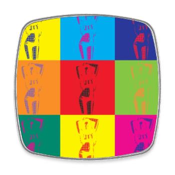 Pop Art Woman Retro Art Gift - Square fridge magnet - white - Front