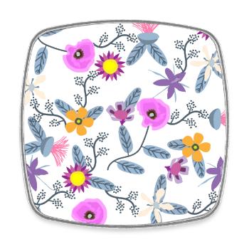 Mohnblüte Wildblumen Blüte Blumenkunst - Viereckiger Kühlschrankmagnet - Weiß - Vorne