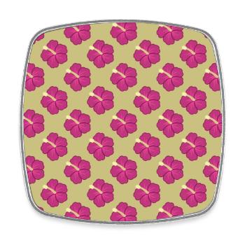 colorful flower pattern design - Square fridge magnet - white - Front