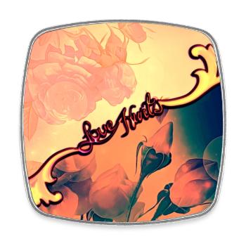merveilleux design floral - Magnet carré - blanc - Devant