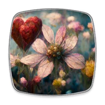 Herz Love Abstract Collection 5 - Viereckiger Kühlschrankmagnet - Weiß - Vorne
