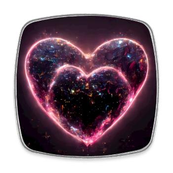 Herz Love Abstract Collection 32 - Viereckiger Kühlschrankmagnet - Weiß - Vorne