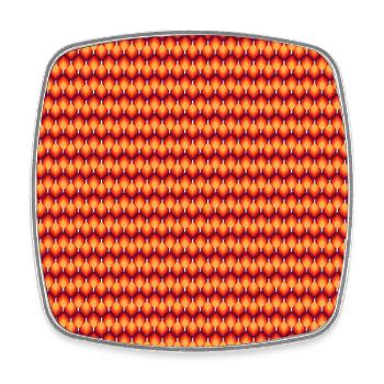 Motif rétro - Magnet carré - blanc - Devant