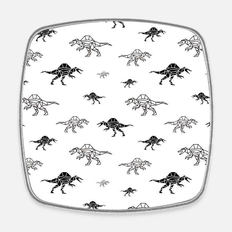 Spino Spinosaur Pattern - Square fridge magnet - white