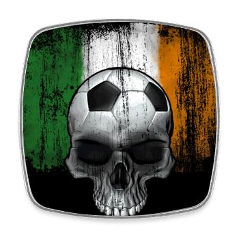 Irland Fußballfan - Viereckiger Kühlschrankmagnet - Weiß - Vorne