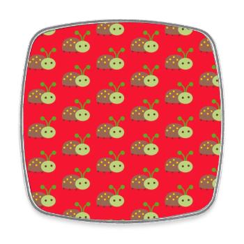 colorful beetle pattern design gift idea - Square fridge magnet - white - Front