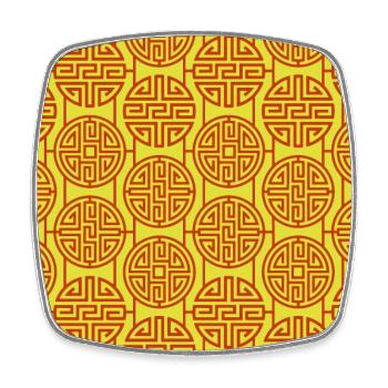 Modèle chinois - Magnet carré - blanc - Devant