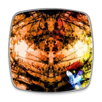 Autumn Tree Radial - Square fridge magnet - white - Front