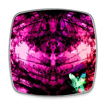 Kaleidoskopische Tie-Dye Schmetterling - Viereckiger Kühlschrankmagnet - Weiß - Vorne