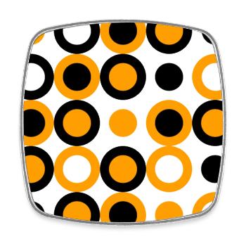 geometric patterns - Square fridge magnet - white - Front
