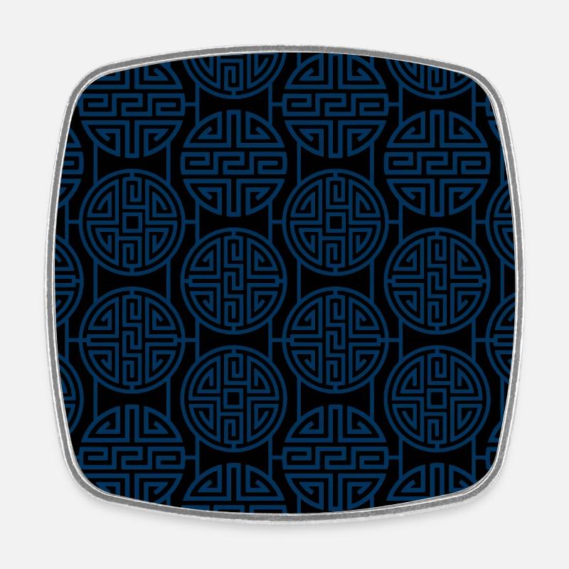 Chinese pattern - Square fridge magnet - white