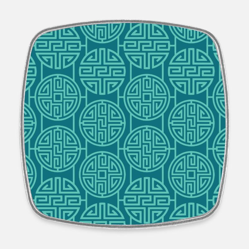 Chinese pattern - Square fridge magnet - white