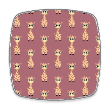 buntes Muster Giraffe Design Giraffe Giraffe - Viereckiger Kühlschrankmagnet - Weiß - Vorne