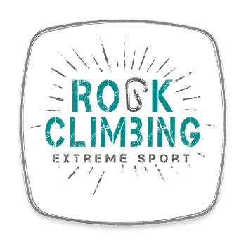 Sport extreme Rock Climbing - Magnet carré - blanc - Devant