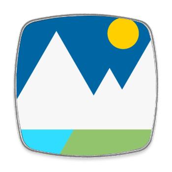 Bergkette - Viereckiger Kühlschrankmagnet - Weiß - Vorne