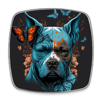 American Staffordshire Terrier - Viereckiger Kühlschrankmagnet - Weiß - Vorne