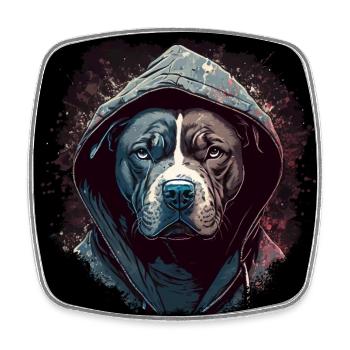 American Staffordshire Terrier - Square fridge magnet - white - Front