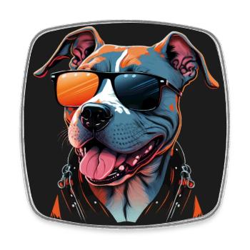 Le chien le plus cool du monde - Magnet carré - blanc - Devant